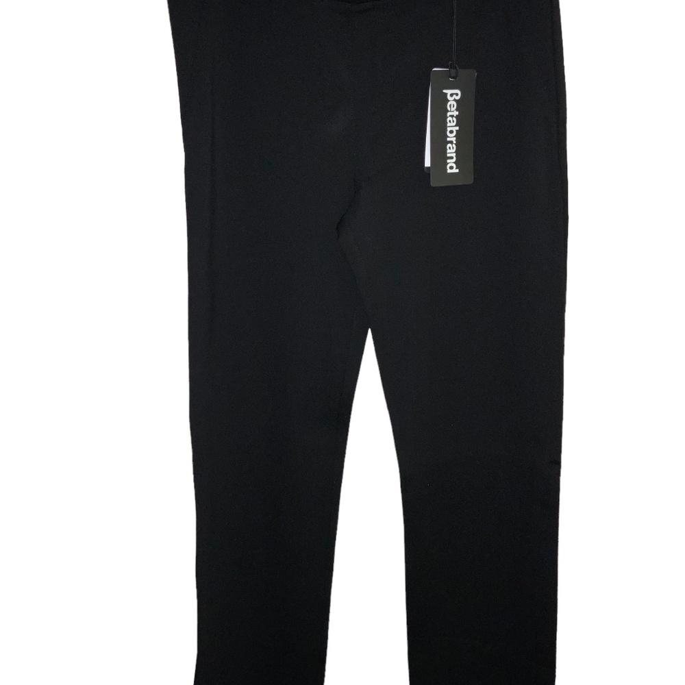 Betabrand Black Straight Leg Yoga Dress Pants Size M